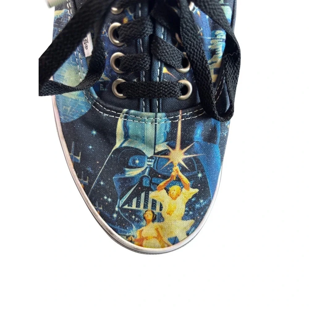 Vans Star Wars A New Hope Movie Sneakers M‎ 9 W 10.5 Jedi Saber Darth Vader Leia
